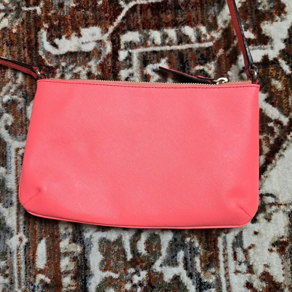 Kate Spade New York Mikas Pond Janelle Crossbody Bag Coral Gold Travel Small